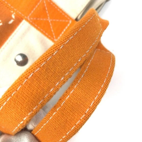 HERMES Hand Bag Bora Bora PM Cheval Spries bag with pouch Tote Bag Canvas Orange - Picture 5 of 16